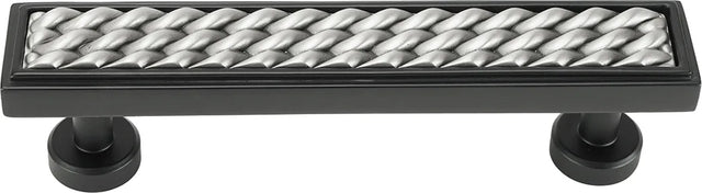 Spectra Waves 4'' cc pull in finish Black and Satin 9024BS