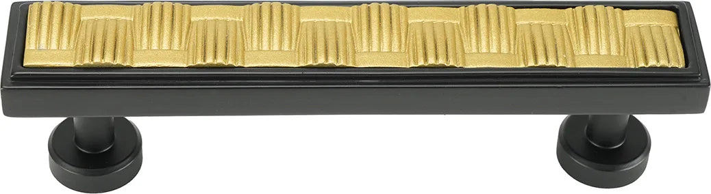 Spectra Weaves 4'' cc pull in finish Black and Gold 9034BG