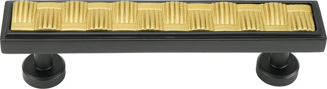 Spectra Weaves 4'' cc pull in finish Black and Gold 9034BG