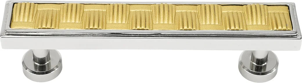 Spectra Weaves 4'' cc pull in finish Chrome and Gold 9034CG