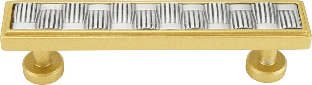 Spectra Weaves 4'' cc pull in finish Gold and Satin 9034GS
