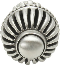 Cricket Cage large round knob with beaded base in Satin. 968-11