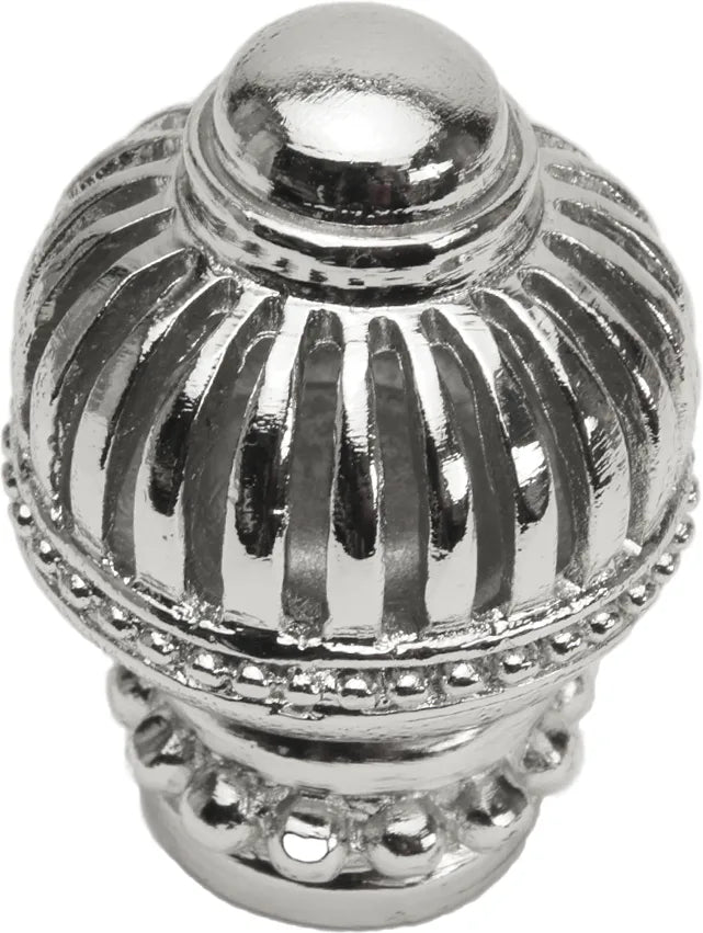 Cricket Cage large round knob with beaded base in Platinum. 968-24