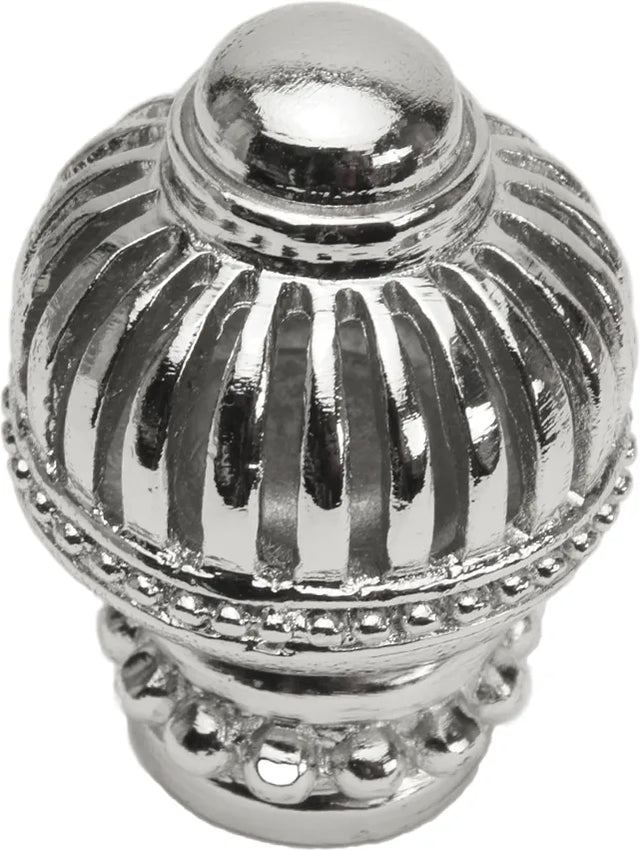 Cricket Cage large round knob with beaded base in Platinum. 968-24