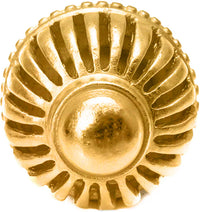 Cricket Cage large round knob with beaded base in Gilded Mercury. 968-8