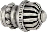Cricket Cage medium round knob with beaded base in Satin. 969-11