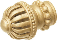 Cricket Cage medium round knob with beaded base in Soft Gold. 969-27