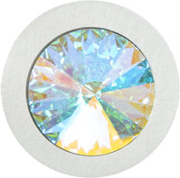 Latitude Cone aluminum knob; 18mm aurora borealis crystals; satin nickel finish CA18AB