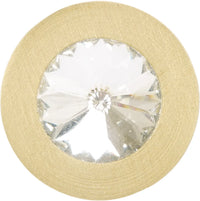 Latitude Cone brass knob; 16mm clear crystals; satin brass finish CB16C