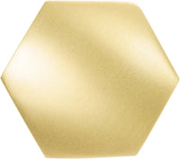 Latitude Hexagon large brass knob, satin brass finish CD-LHB