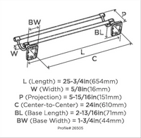 Clarendon 24'' Double Towel Bar