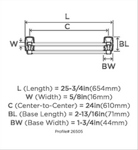 Clarendon 24'' Double Towel Bar