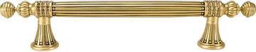 Chesapeake 8'' cc Pull, Decorated With Swarovski® Lt. Colorado Topaz Crystal, Florentine Gold Finish 10053FG
