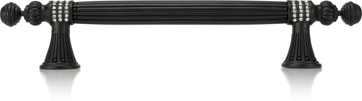 8'' cc Chesapeake Pull, Clear Crystal, Black Tie Finish 10053/4