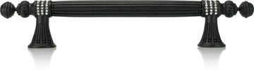 8'' cc Chesapeake Pull, Clear Crystal, Black Tie Finish 10053/4