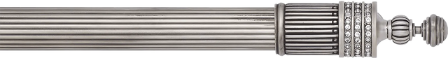 12'' cc Chesapeake Appliance Pull, Clear Crystal, Matte Silver Finish 10054/12/MS