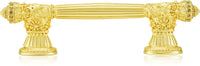3-1/2'' cc Toulouse Pull, Lt. Colorado Topaz Crystal Satin Gold Finish 10057SG