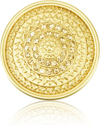 Toulouse Knob, Lt. Colorado Topaz Crystal Satin Gold Finish 10058SG