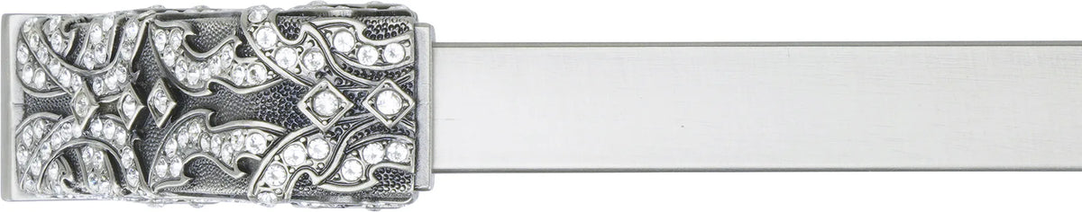 10'' cc Evening Dress 4 Appliance Pull, Clear Crystal, Matte Silver Finish 10335/10/MS