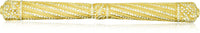 6'' cc Evening Dress 2 Pull, Clear Crystal Satin Gold Finish 10340SG