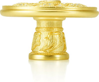 Evening Dress 5 Initial G Knob, Clear Crystal Satin Gold Finish 10354SG/G