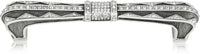 5'' cc Evening Dress 2 Pull, Clear Crystal Matte Silver Finish 10430MS