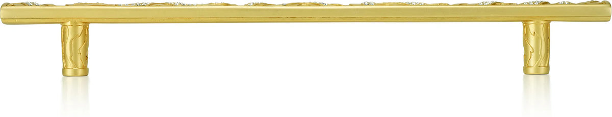 8'' cc Evening Dress 3 Pull, Clear Crystal, Satin Gold Finish 10543SG
