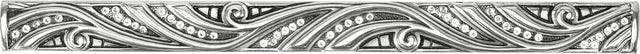 6'' cc Evening Dress 3 Pull, Clear Crystal, Burnish Silver Finish 10544BS