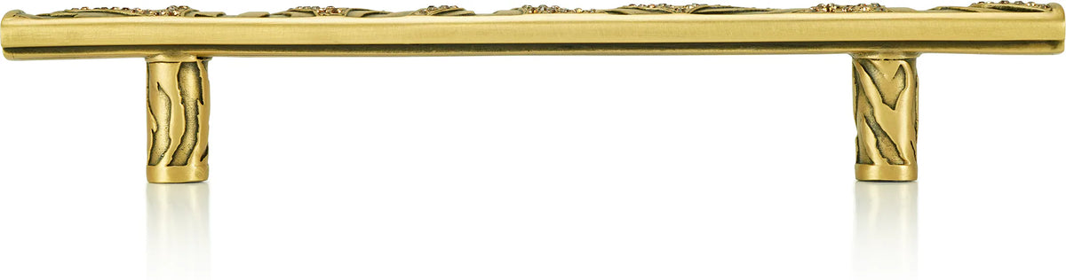 5'' cc Evening Dress 3 Pull, Lt Smoke Topaz, Museum Gold Finish 10682MG
