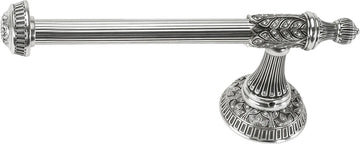 Hampton Crystalized Tissue Bar Left, Decorated With Clear Swarovski Crystals, Burnished Silver Finish 2557/16