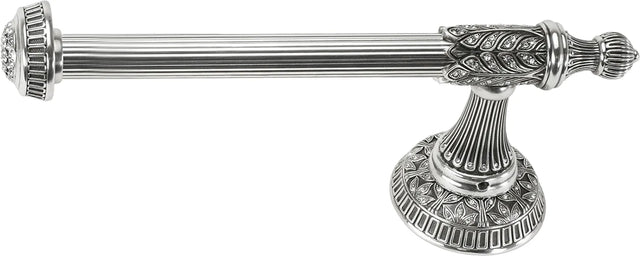 Hampton Crystalized Tissue Bar Left, Decorated With Clear Swarovski Crystals, Burnished Silver Finish 2557/16