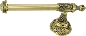 Hampton Crystalized Tissue Bar Left, Decorated With Light Colorado Topaz Swarovski Crystals, Burnished Brass Finish 2557BB