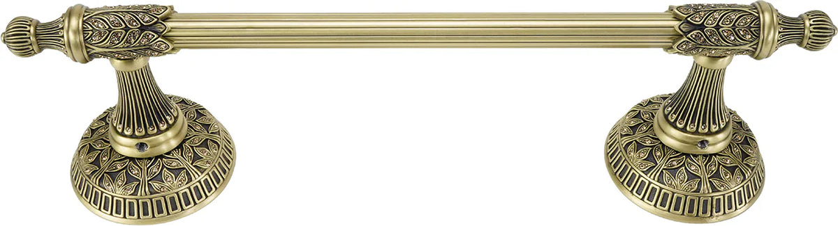 Hampton Crystalized 9'' Hand Towel, Decorated With Light Colorado Topaz Swarovski Crystals, Florentine Gold Finish 2560FG