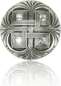 Knob, Clear Crystal Burnish Silver Finish 7145/16