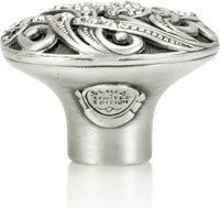 Belmont Knob, Clear Crystal Matte Silver Finish 7149MS