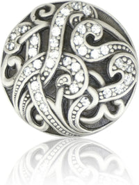 Belmont Knob, Clear Crystal Matte Silver Finish 7149MS