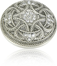 Knob, Clear Crystal Matte Silver Finish 7155MS