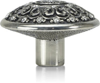 York Knob, Clear Crystal Burnish Silver Finish 7156/16