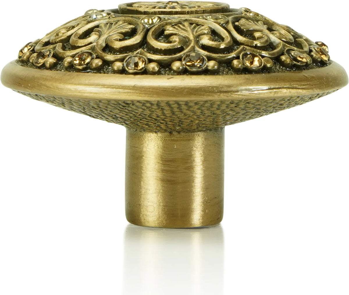 York Knob, Lt. Smoke & Lt. Colorado Topaz Museum Gold Finish 7156/9
