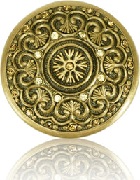 York Knob, Lt. Smoke & Lt. Colorado Topaz Museum Gold Finish 7156/9