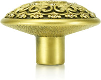 York Knob, Lt. Colorado Topaz Crystal Florentine Gold Finish 7156FG