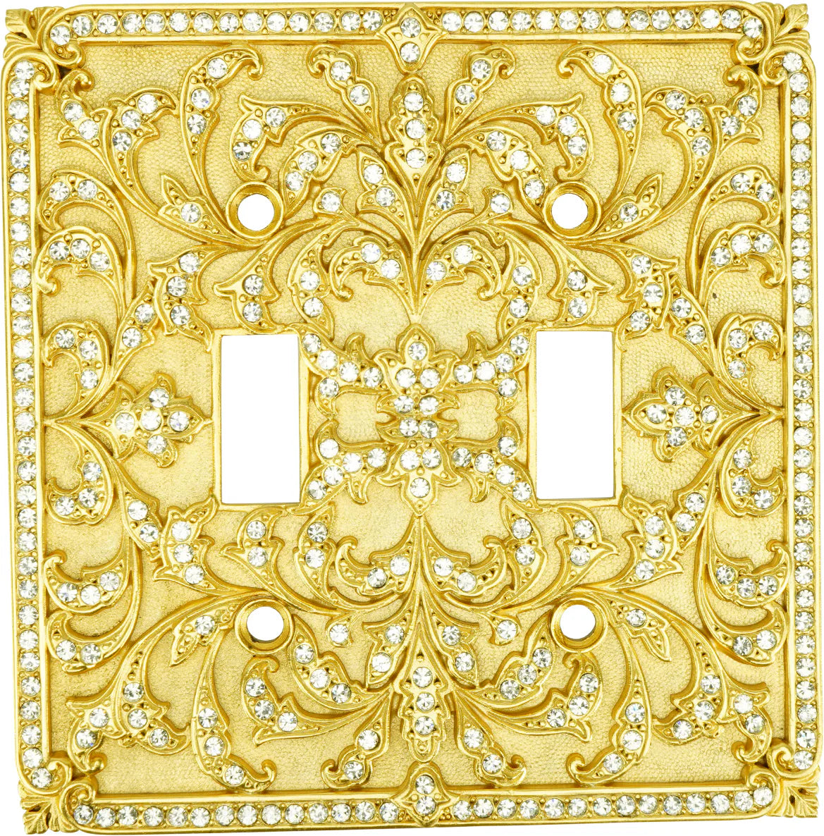 Switch Plates Double Toggle Switch Plate Cover, Clear Crystal 7517SG