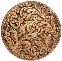 Glendale Court Knob, Lt. Colorado Topaz Crystal Museum Gold Finish 7655/1