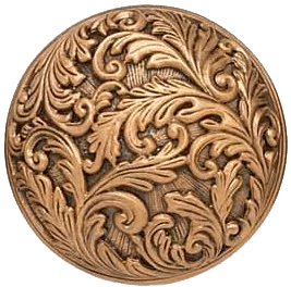 Glendale Court Knob, Lt. Colorado Topaz Crystal Museum Gold Finish 7655/1