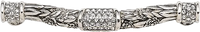 3-1/2'' cc Nantucket Pull, Clear Crystal Burnish Silver Finish 7695/16