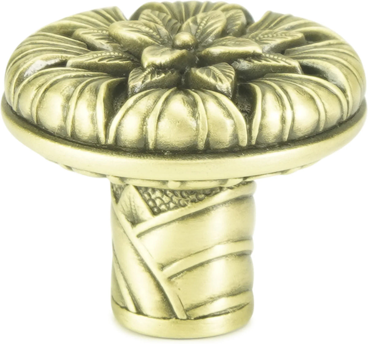 Key Largo Knob 1-1/8'', Burnish Brass 7704BB