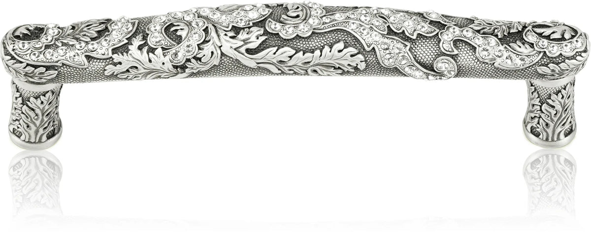 5'' cc Glendale Court Pull, Clear Crystal Matte Silver Finish 7715MS