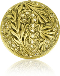 Glendale Court Knob, Lt. Colorado Topaz Crystal Museum Gold Finish 7718/9
