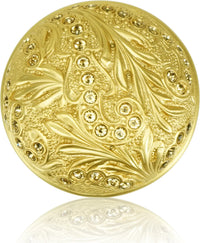 Glendale Court Knob, Lt. Colorado Topaz Crystal Satin Gold Finish 7718SG
