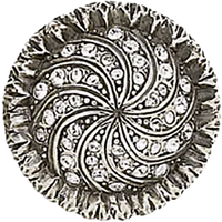 Fontainebleau Knob, Clear Crystal Burnish Silver Finish 7719/16